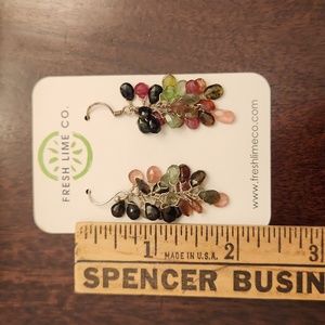 Multi color tourmaline earrings